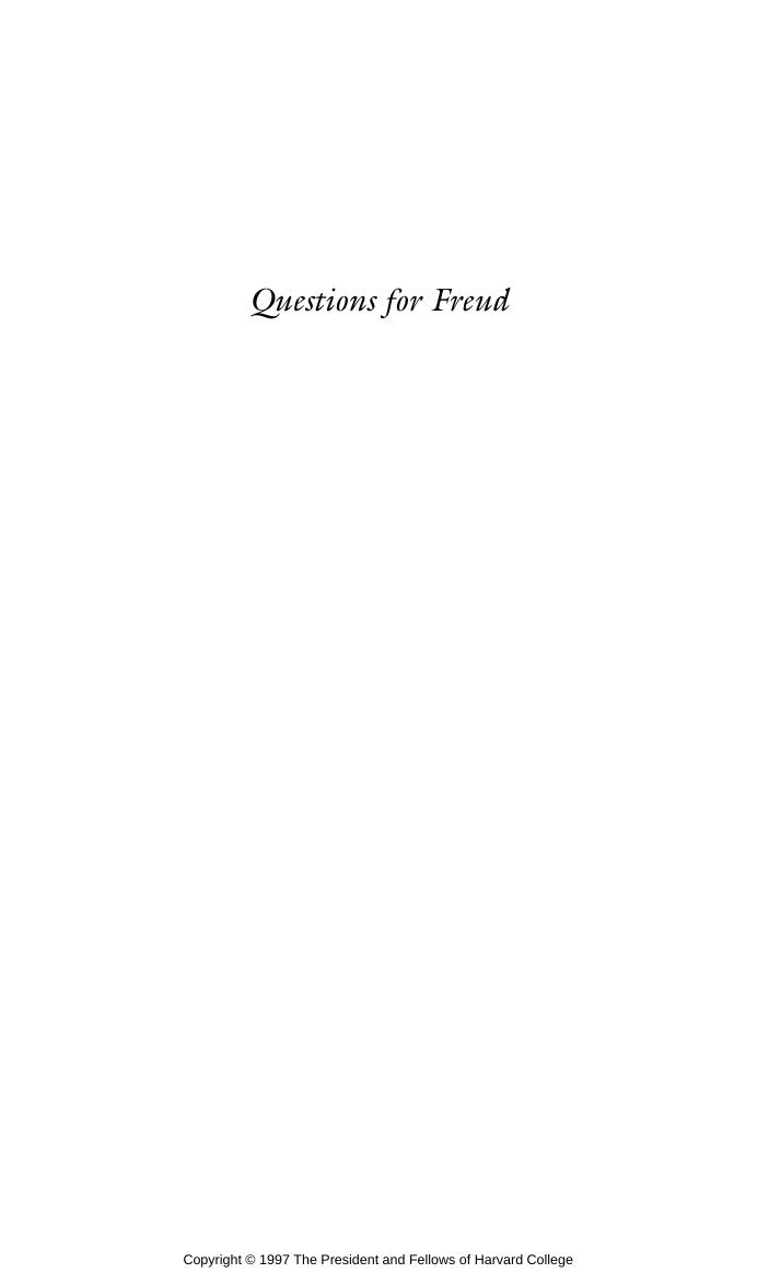 Questions for Freud: The Secret History of Psychoanalysis by Nicholas Rand Maria Torok