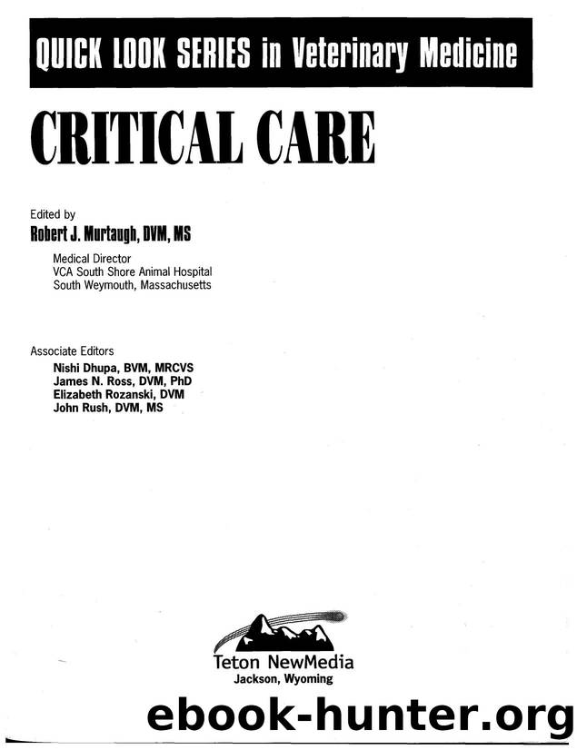 Quick Look Critical Care by Unknown