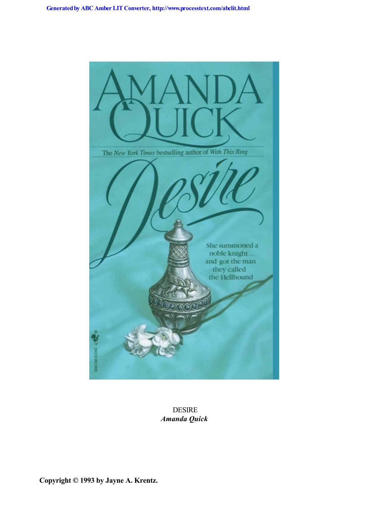 Quick, Amanda by Desire