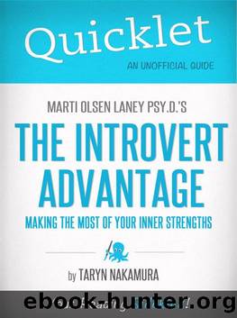 Quicklet on Marti Olsen Laney's the Introvert Advantage by Taryn Nakamura