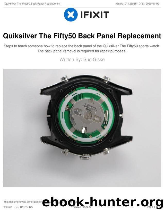 Quiksilver The Fifty50 Back Panel Replacement by Unknown