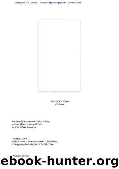 Quinn, Julia by Bridgerton Chronicles Plus