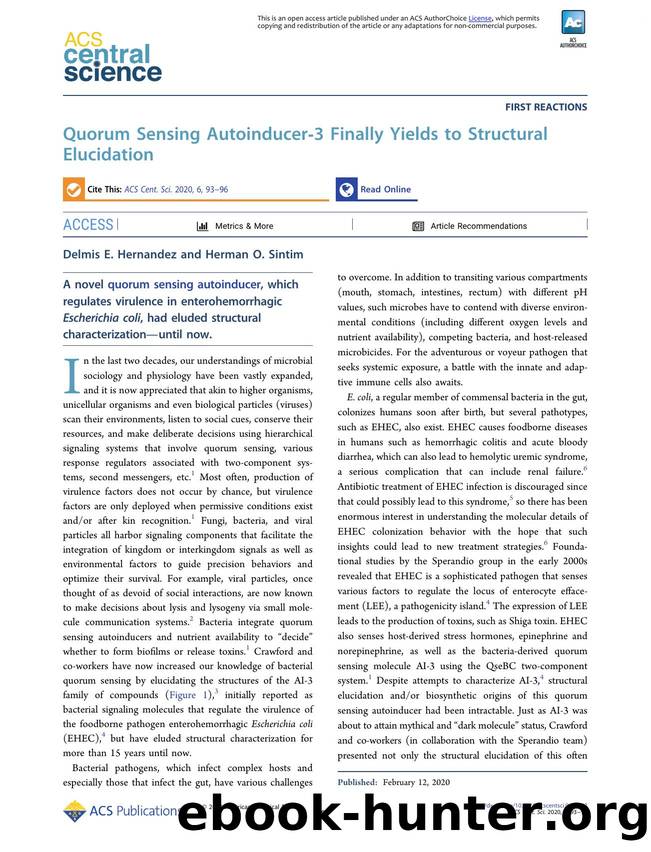Quorum Sensing Autoinducerâ3 Finally Yields to Structural Elucidation by Delmis E. Hernandez & Herman O. Sintim (ORCID: 0000-0002-2280-9359)