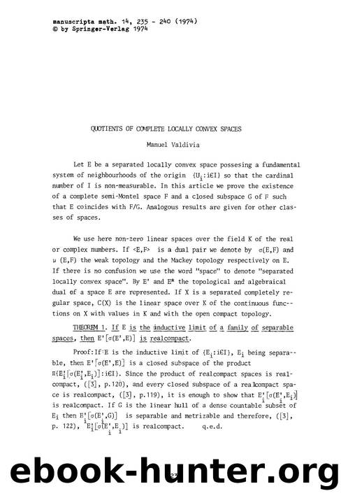 Quotients of complete locally convex spaces by Unknown