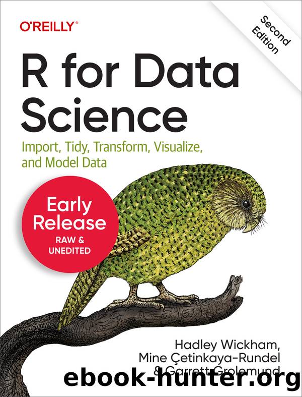 R for Data Science by Hadley Wickham Mine Cetinkaya-Rundel and Garrett Grolemund