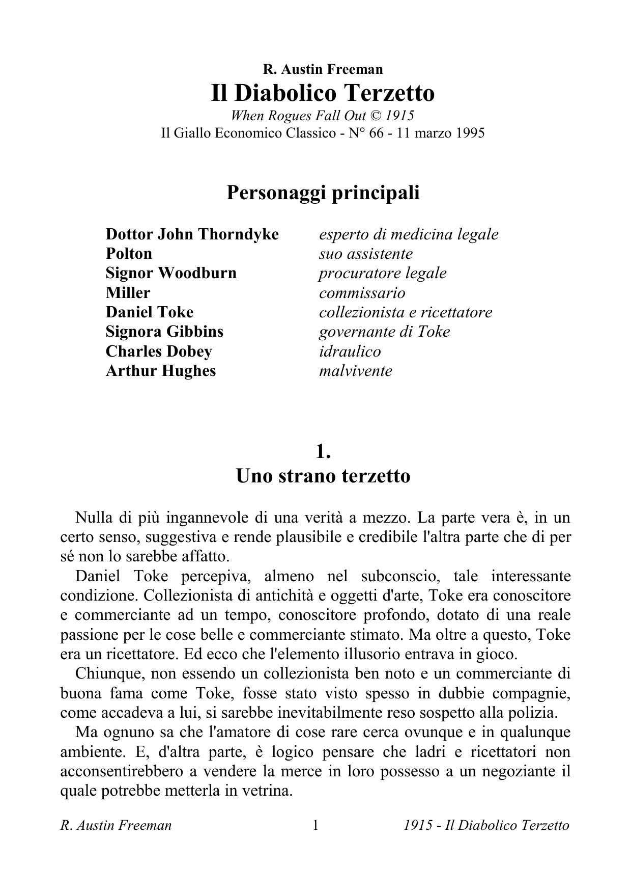 R. Austin Freeman by Il Diabolico Terzetto