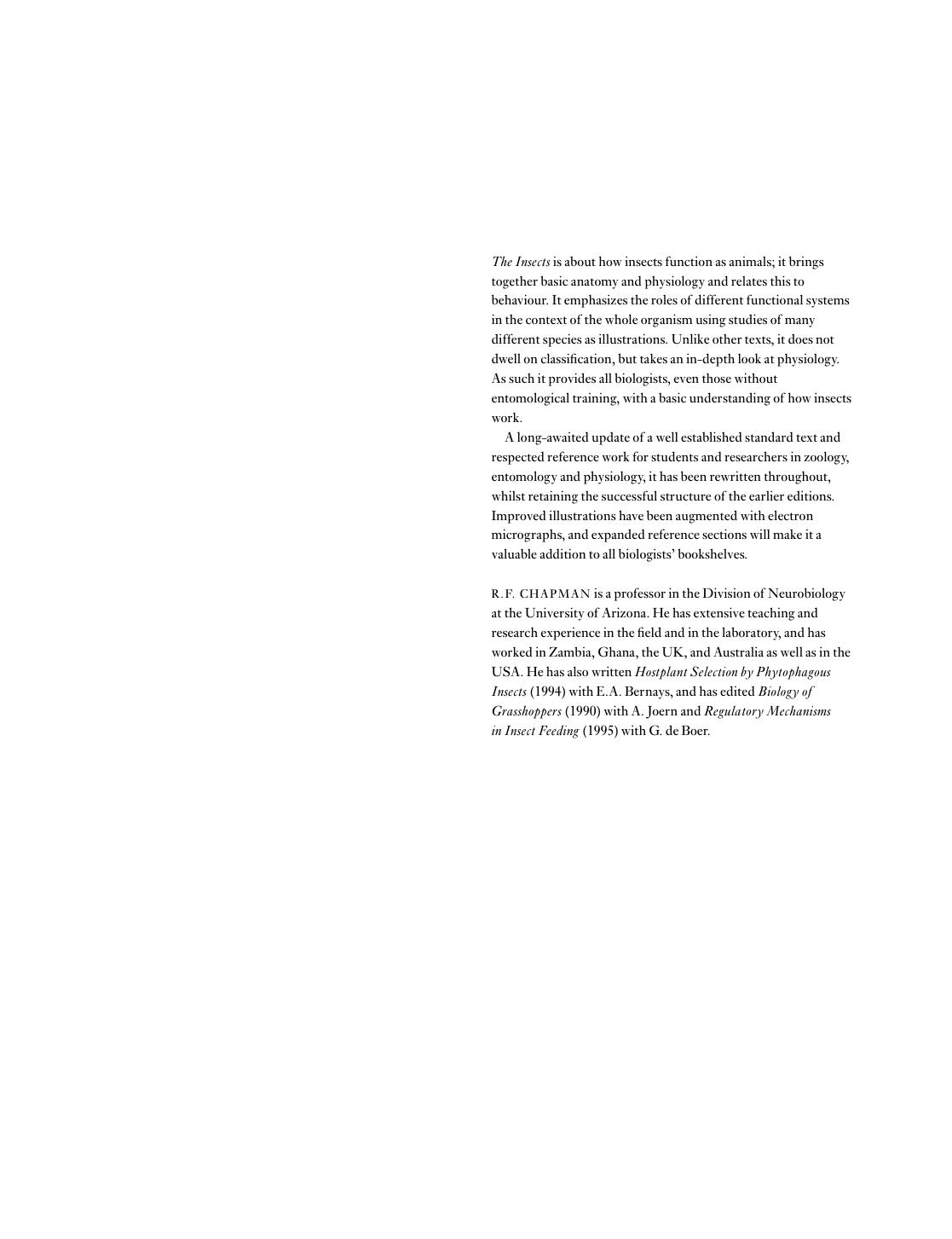 R. F. Chapman-The insects  Structure and function-Cambridge University Press(1998) by Unknown