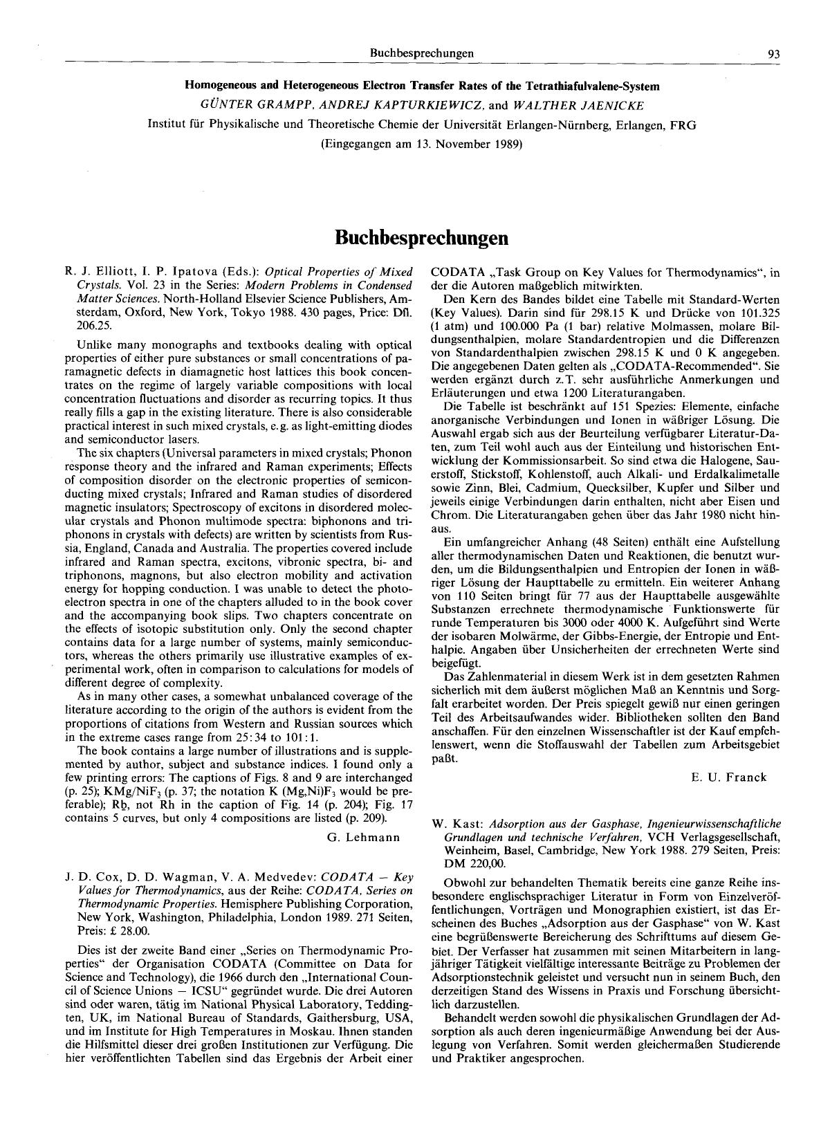R. J. Elliott, I. P. Ipatova (Eds.): Optical Properties of Mixed Crystals. Vol. 23 in the Series: Modern Problems in Condensed Matter Sciences. North-Holland Elsevier Science Publi by Unknown