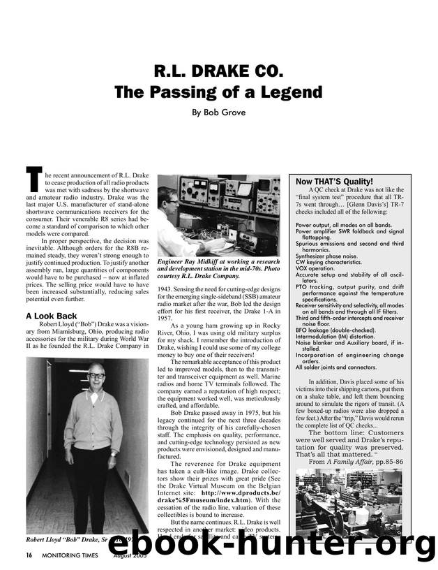 R.L Drake Co. The Passing of a Legend by Unknown