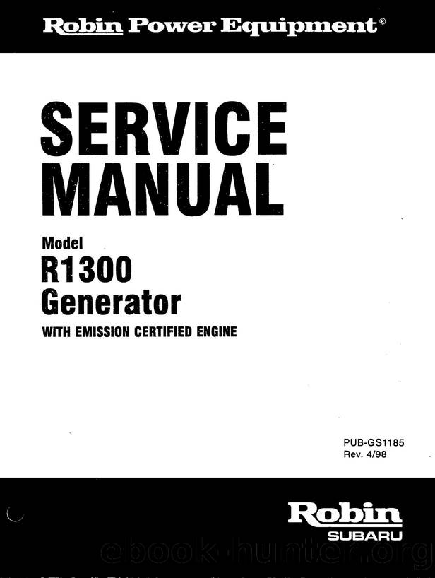 R1300 GENERATOR SERVICE MANUAL by Robin-Subaru