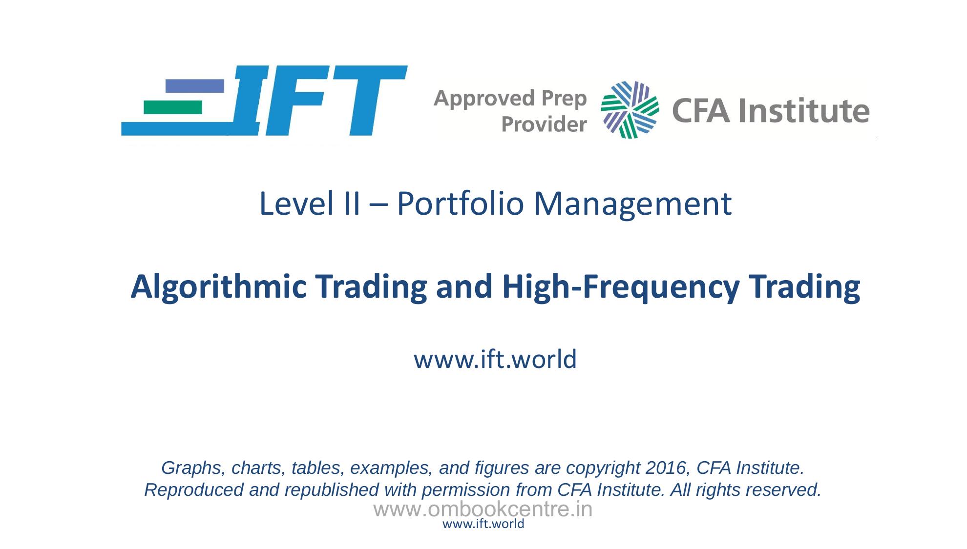 R51 Algorithmic Trading and High Frequency Trading Slides by Unknown