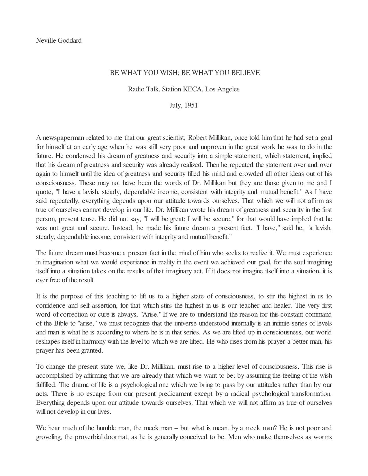 RADIO LECTURES by Neville Goddard