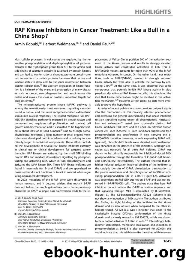 RAF Kinase Inhibitors in Cancer Treatment: Like a Bull in a China Shop? by Unknown