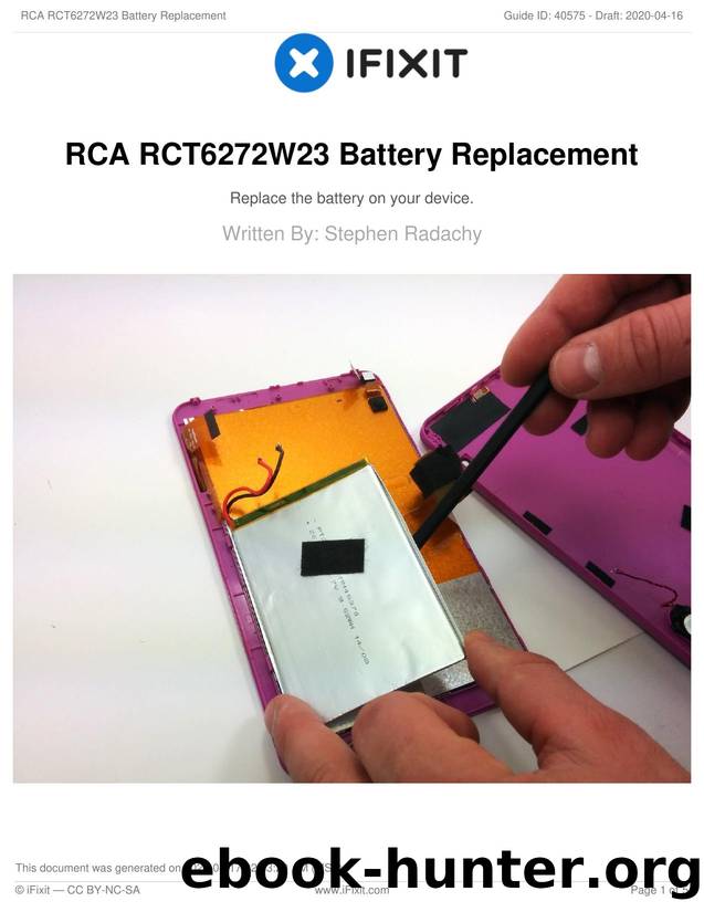 RCA RCT6272W23 Battery Replacement by Unknown