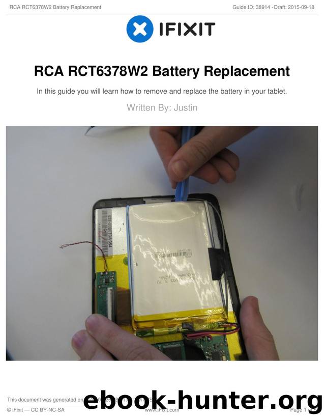 RCA RCT6378W2 Battery Replacement by Unknown