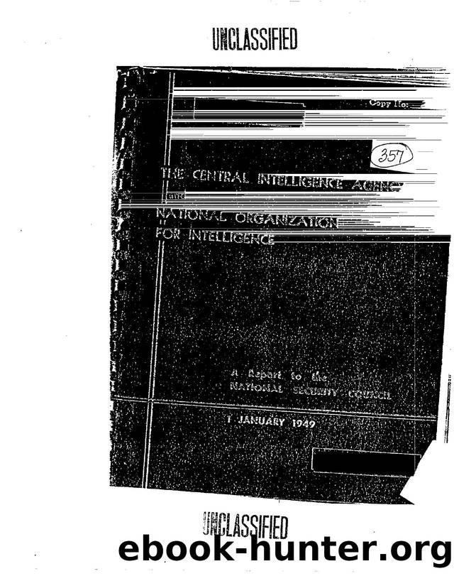 REPORT RE  THE CENTRAL INTELLIGENCE AGENCY AND NATIONAL ORGANIZATION FOR INTELLIGENCE 3f2f by Unknown