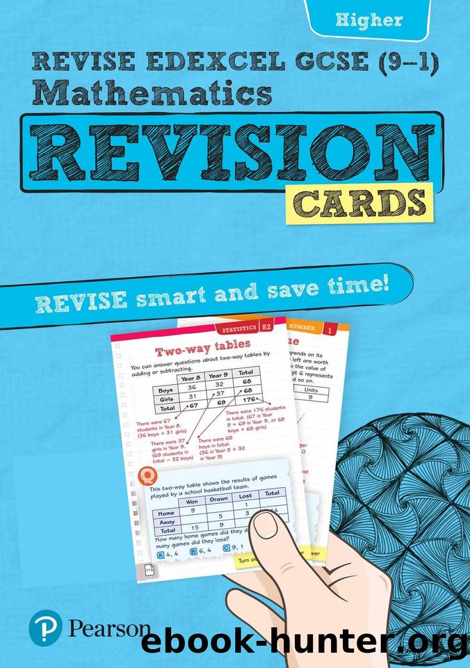 REVISE Edexcel GCSE (9-1) Mathematics Higher Revision Cards (REVISE Edexcel GCSE Maths 2015) by Harry Smith