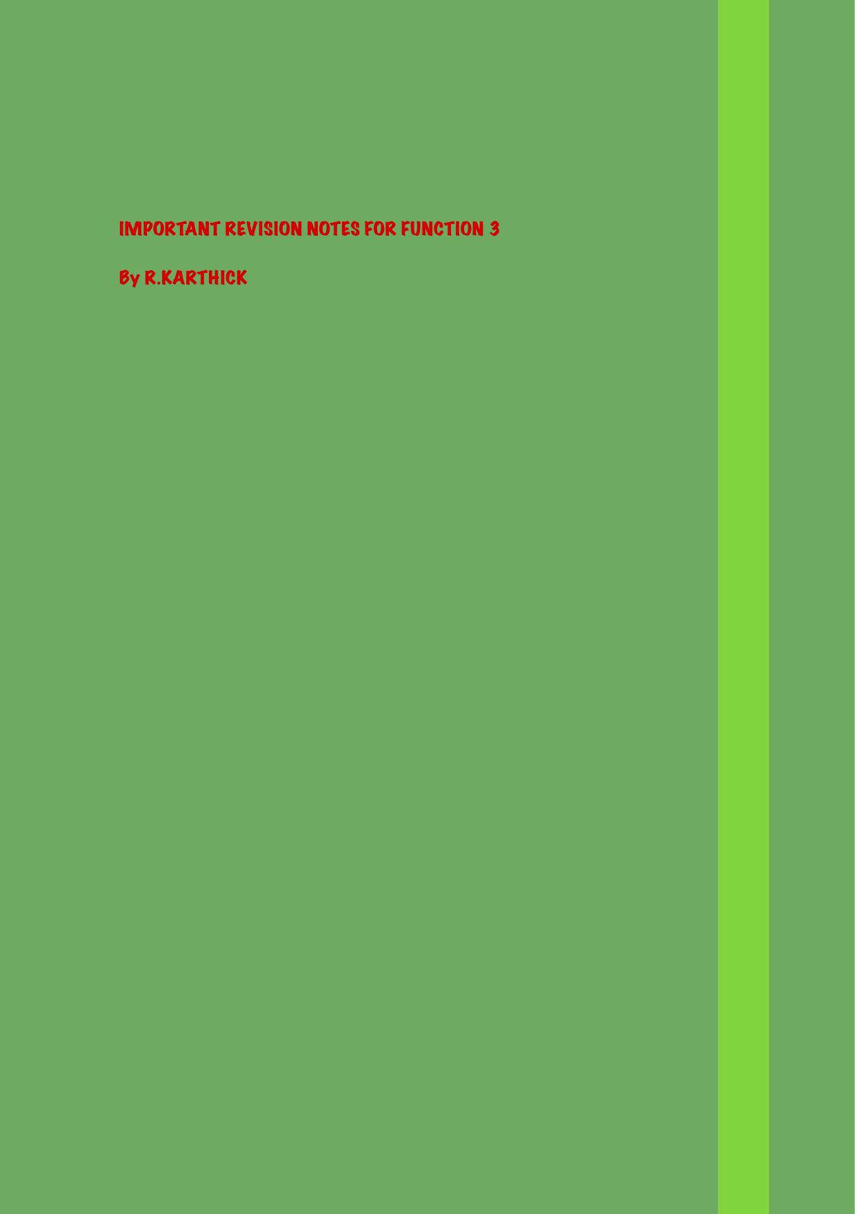REVISION FUNCTION 3 by Unknown