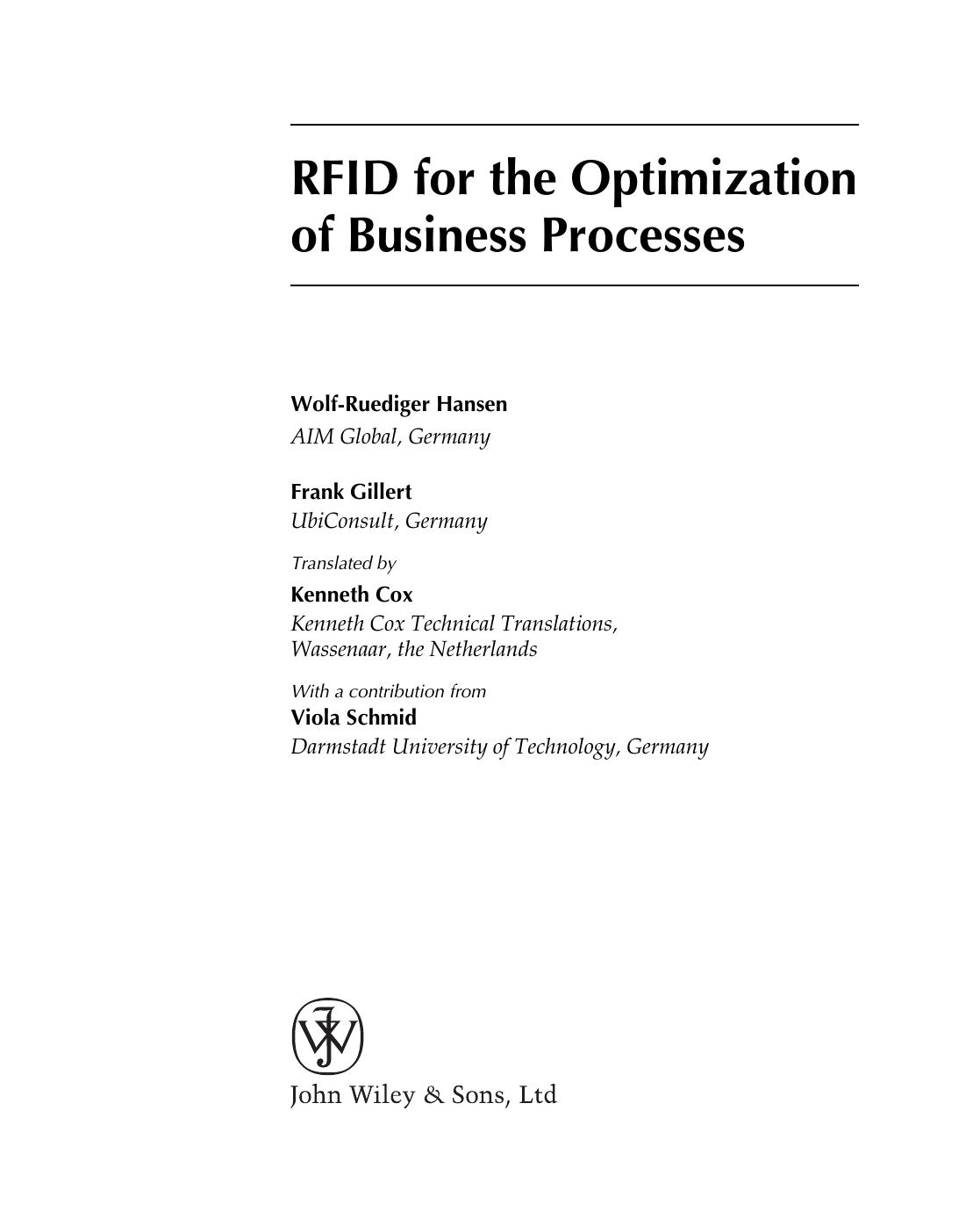 RFID for the Optimization of Business Processes by Unknown