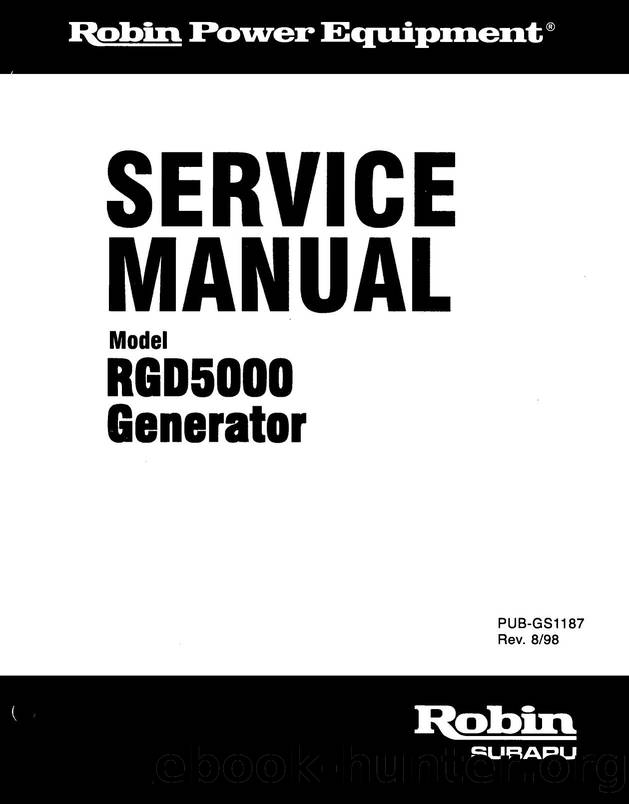 RGD5000 GENERATOR SERVICE MANUAL by Robin-Subaru