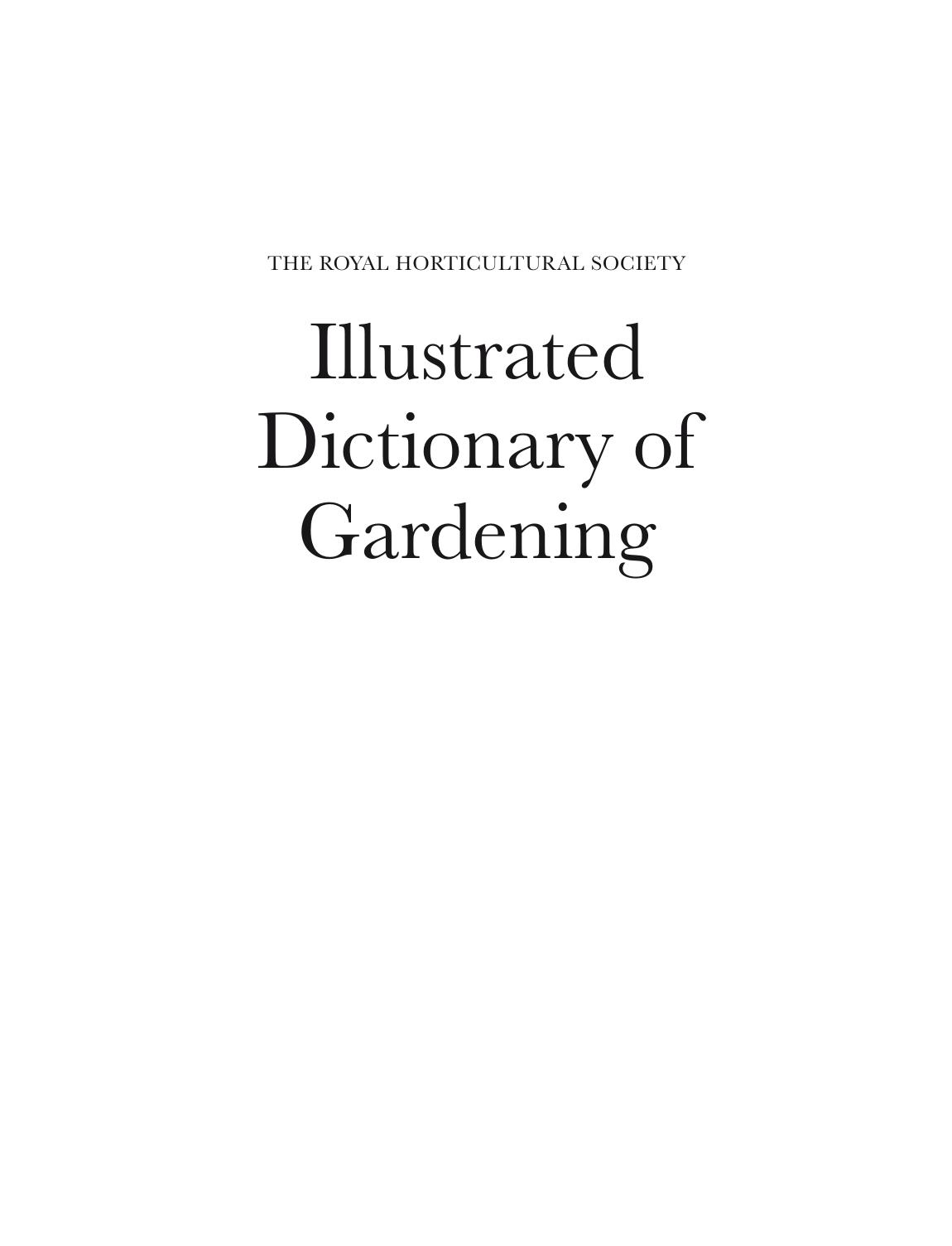 RHS Illustrated Dictionary of Gardening by Unknow