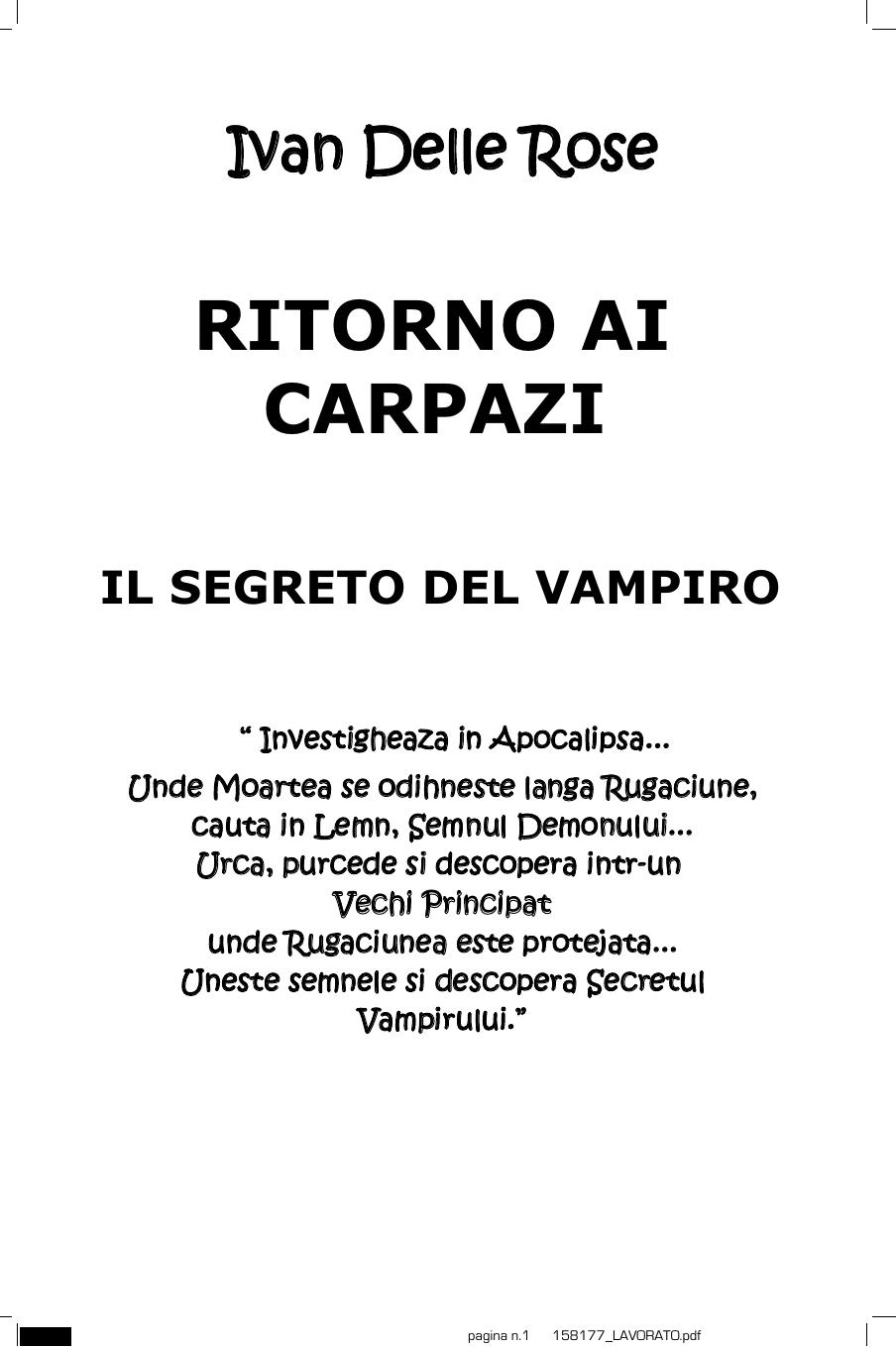 RITORNO AI CARPAZI by IVAN DELLE ROSE