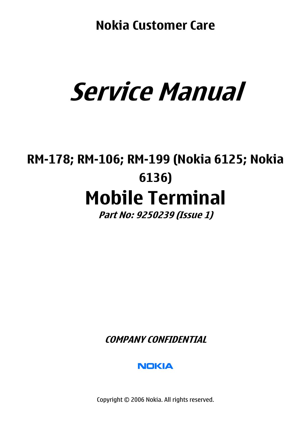RM178 Service Manual Issue 1 by Unknown