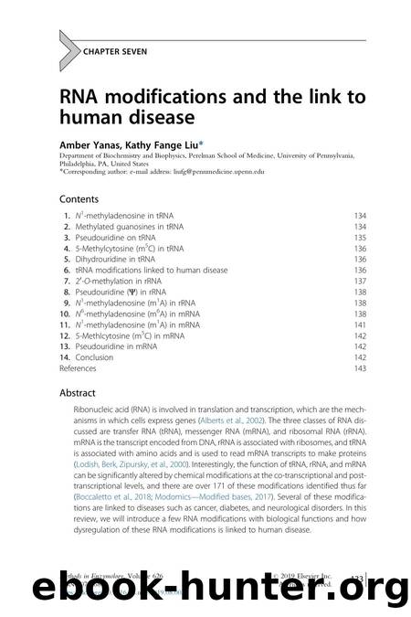 RNA modifications and the link to human disease by Amber Yanas