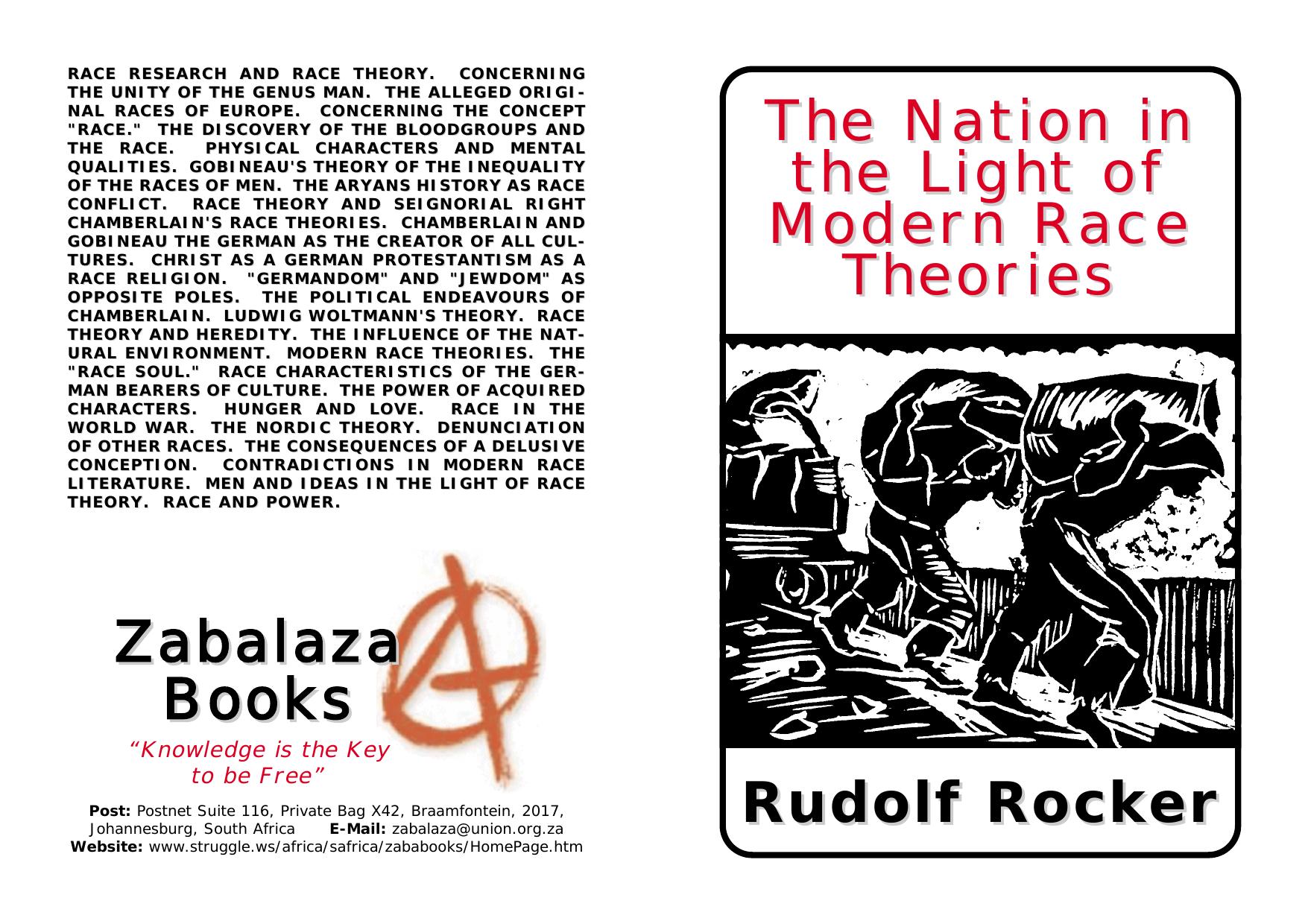 ROCKER, R. The nation and the light of modern race theories [inglÃªs] by Unknown