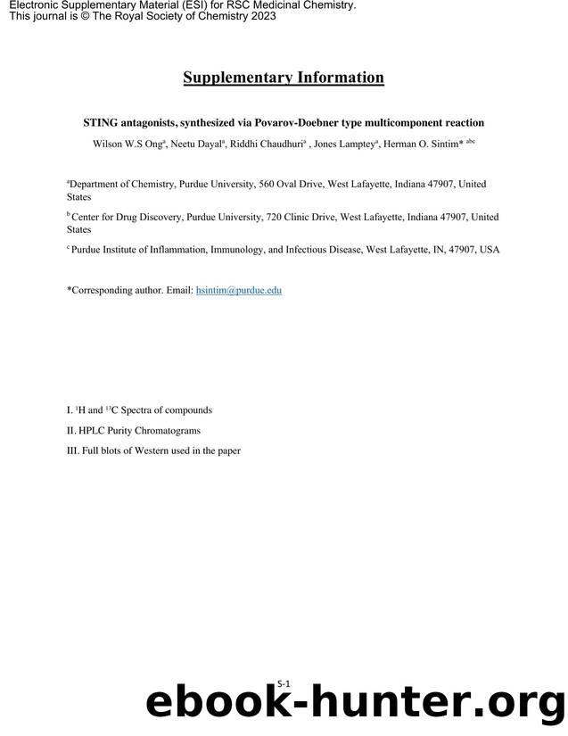 RSC MED CHEM SUPPLEMENTARY Rev by Herman Sintim