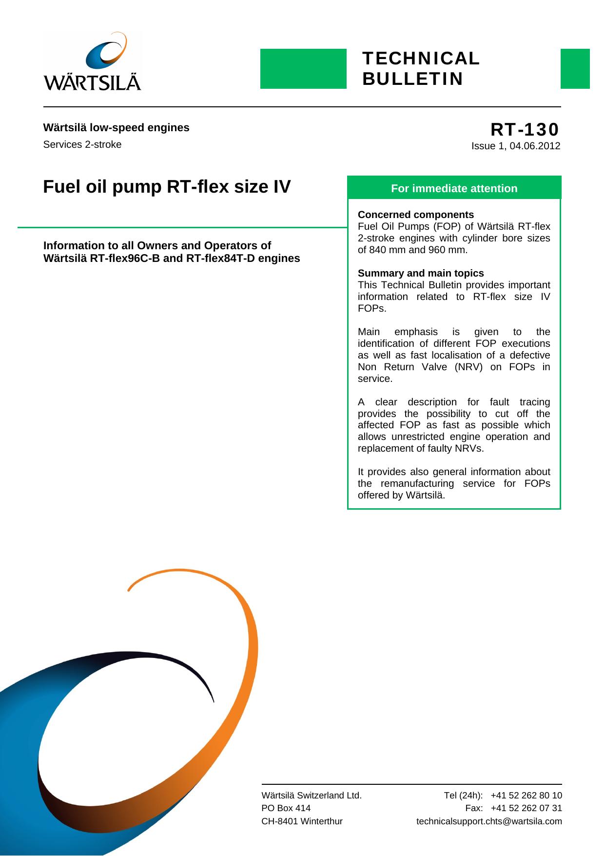 RT-129 Return deliveries of components to Waertsilae by pba001