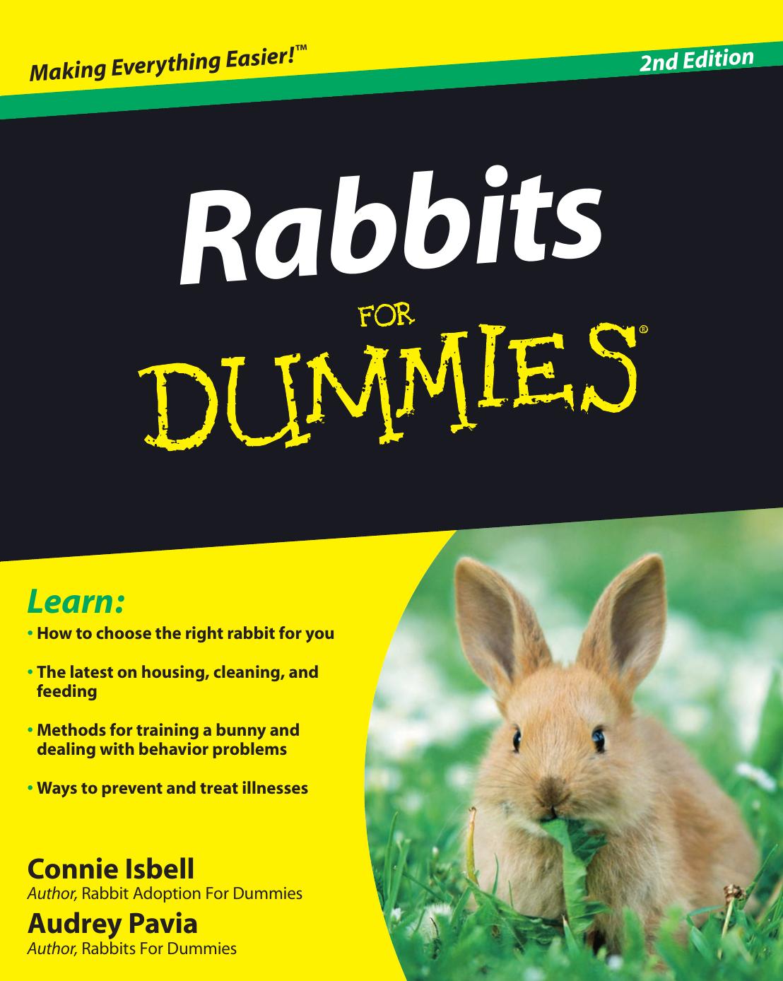 Rabbits For Dummies by Connie Isbell Audrey Pavia