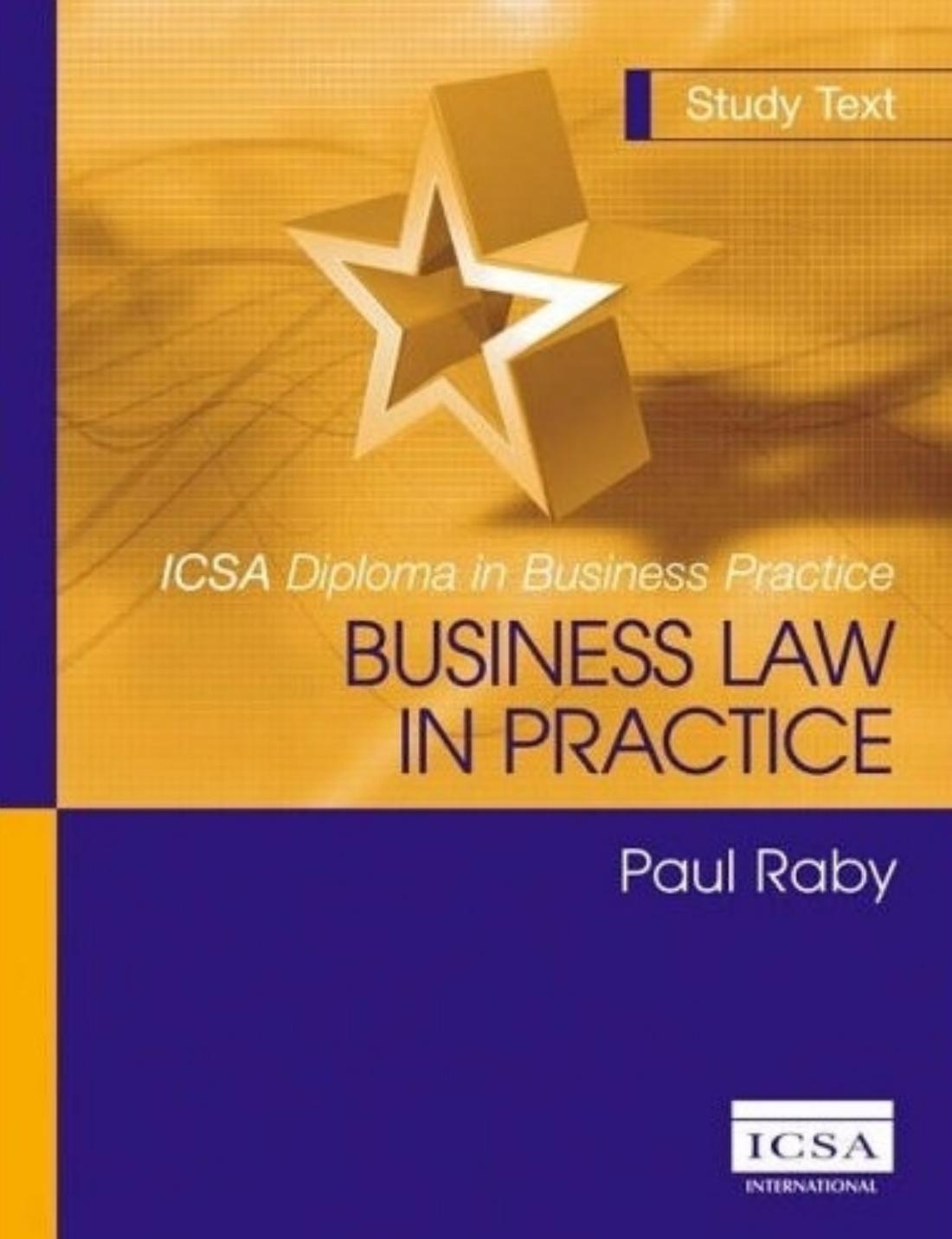 Raby Business Law in Practice (ICSA Publishing) by Unknown
