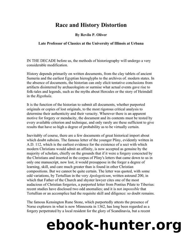 Race and History Distortion by V