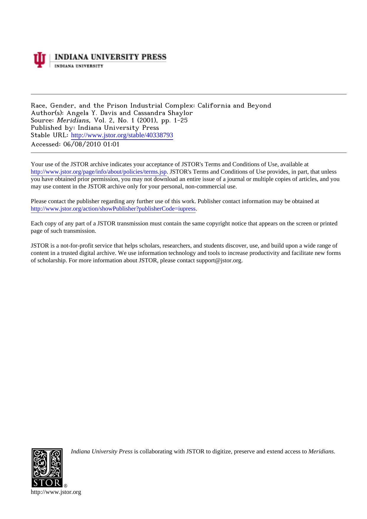 Race, Gender, and the Prison Industrial Complex: California and Beyond by Race Gender & The Prison Industriel Complex California & Beyond