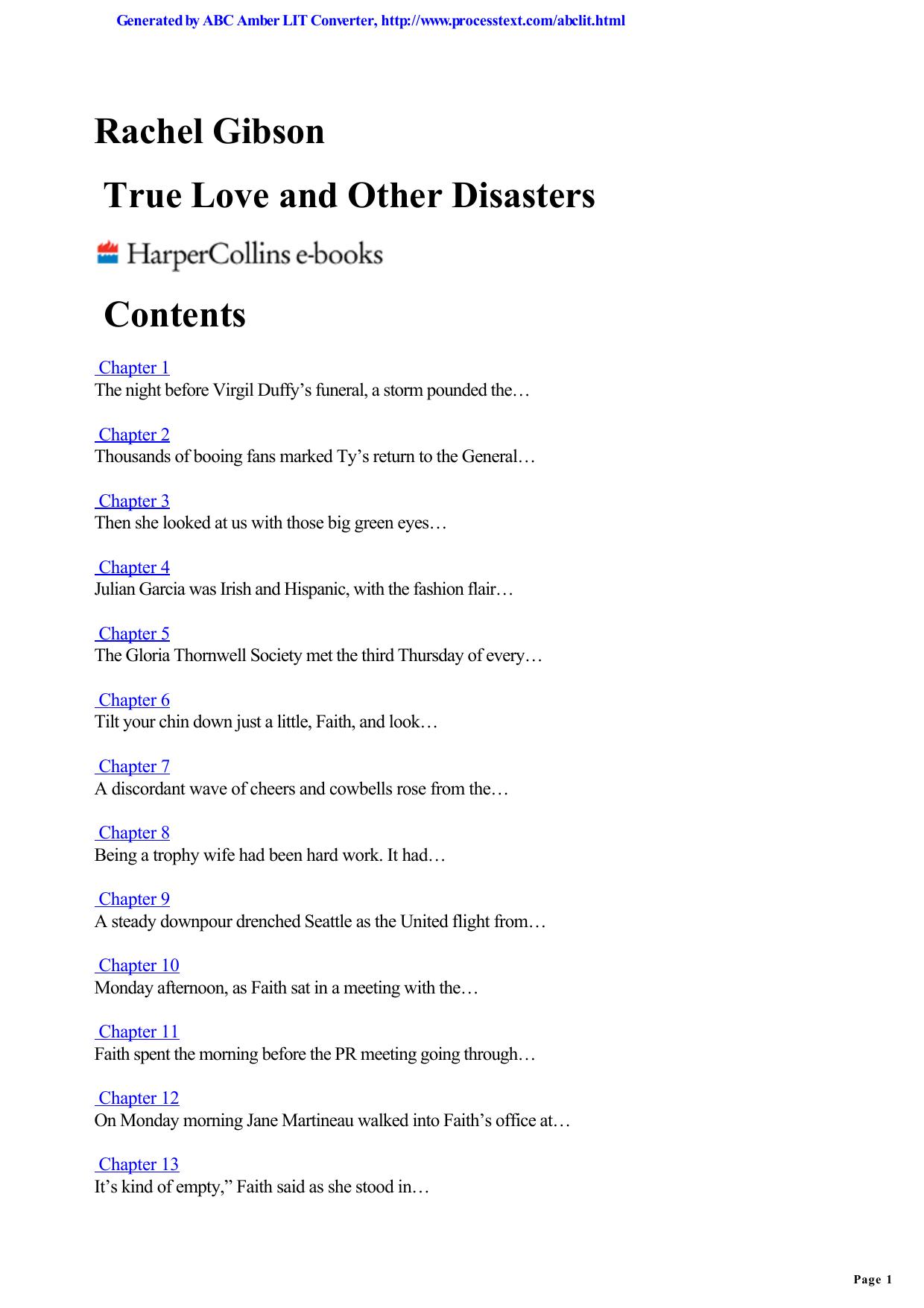 Rachel Gibson - Chinooks Hockey Team 03 by True Love & Other Disasters