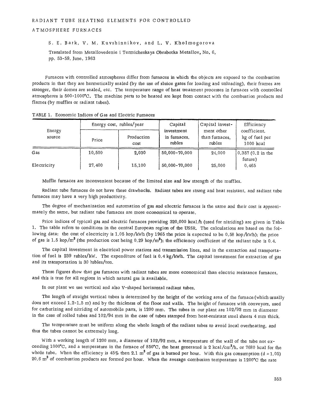 Radiant tube heating elements for controlled atmosphere furnaces by Unknown