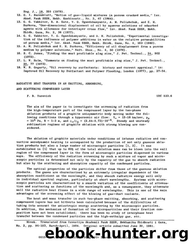 Radiative heat transfer in an emitting, absorbing, and scattering compressed layer by Unknown