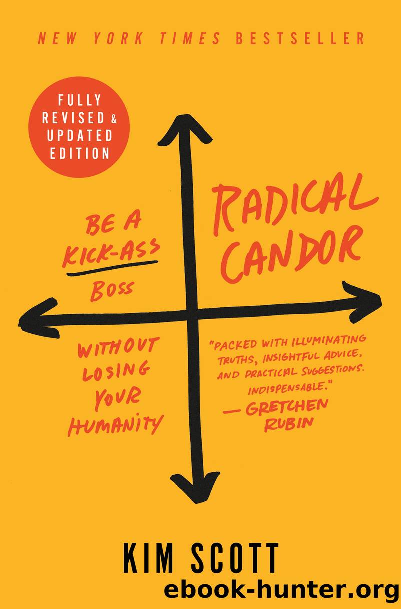 Radical Candor--Be a Kick-Ass Boss Without Losing Your Humanity by Kim Scott