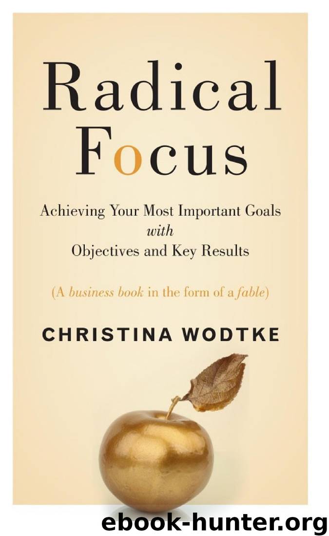 Radical Focus: Achieving Your Most Important Goals With Objectives and Key Results by Christina R. Wodtke