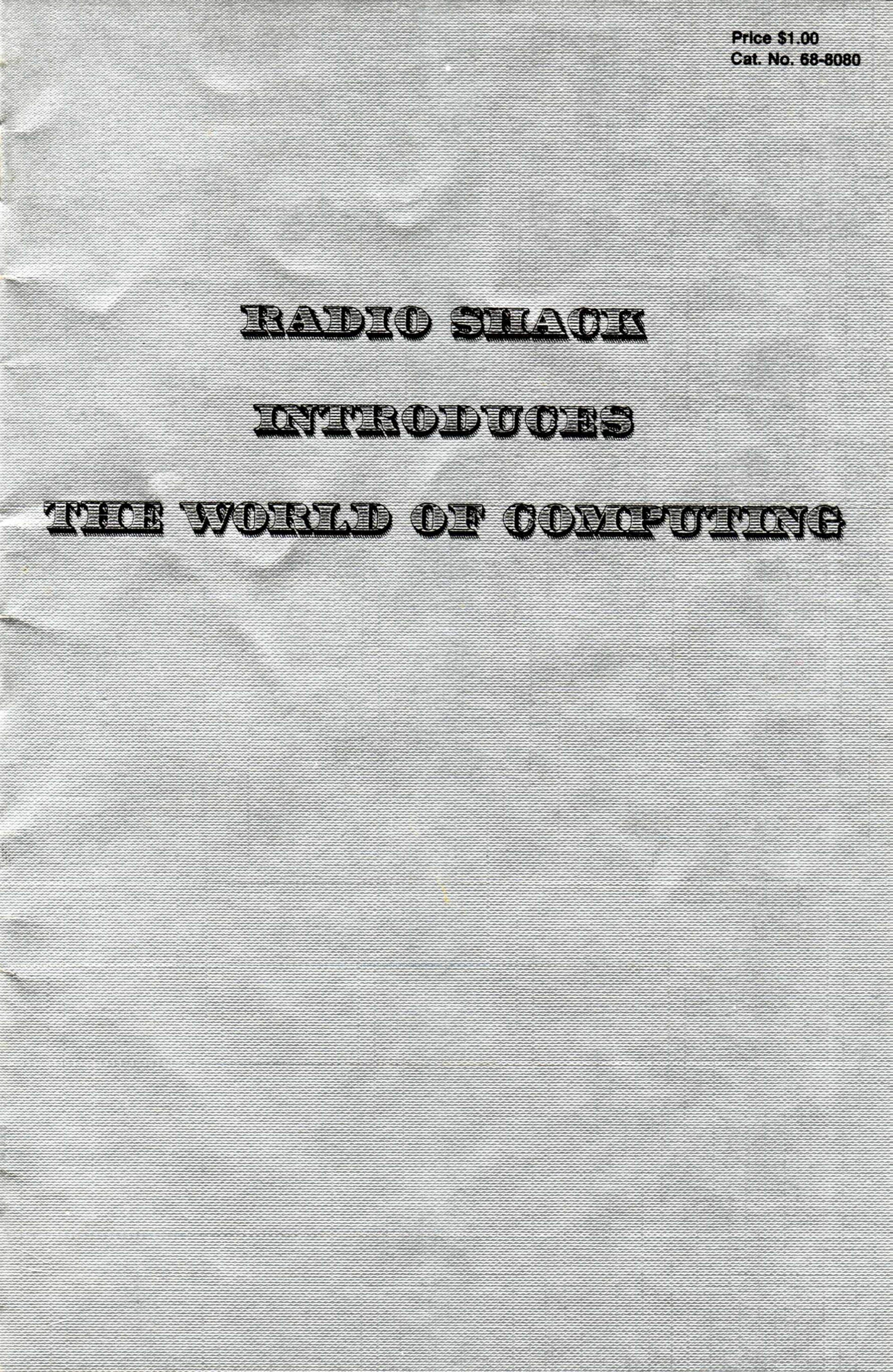 Radio Shack Introduces The World of Computing (1977)(Radio Shack)(pdf) by Unknown