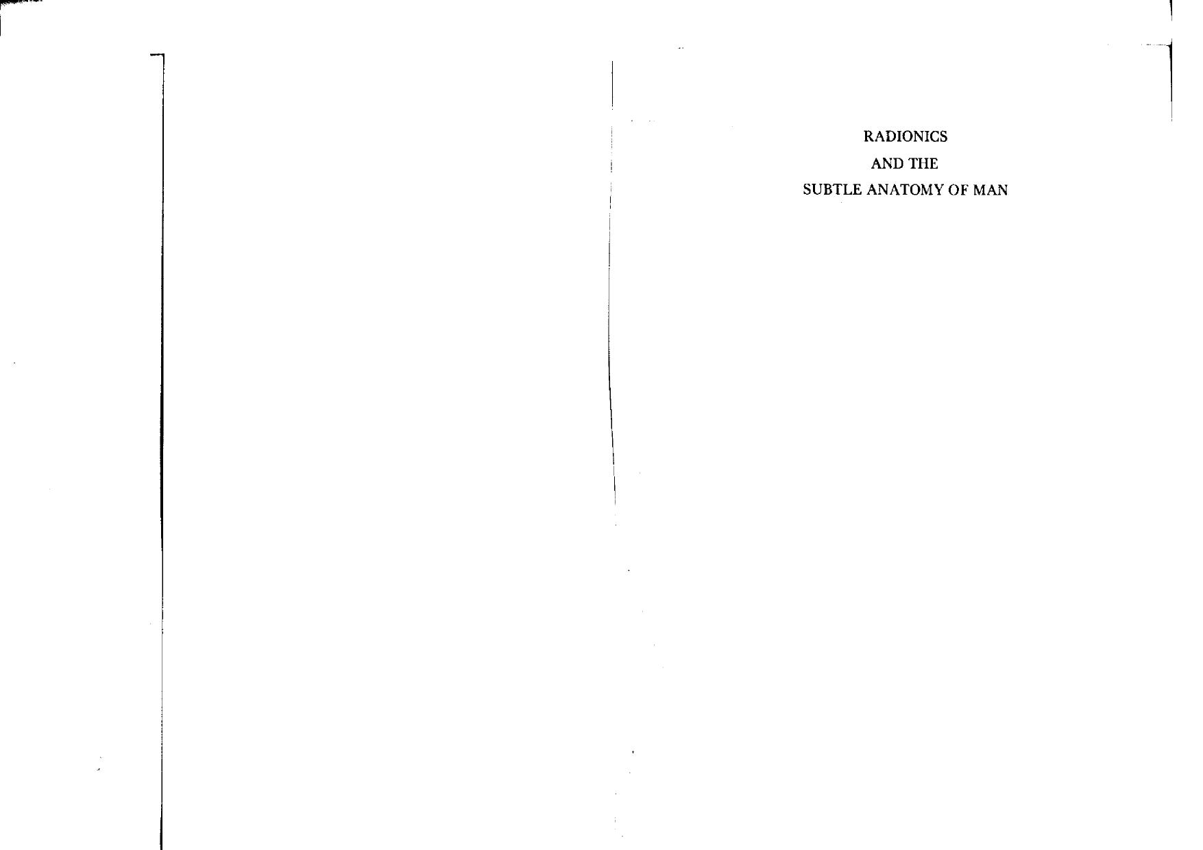 Radionics & the Subtle Anatomy of Man - David V. Tansley, D.C. by <D1>