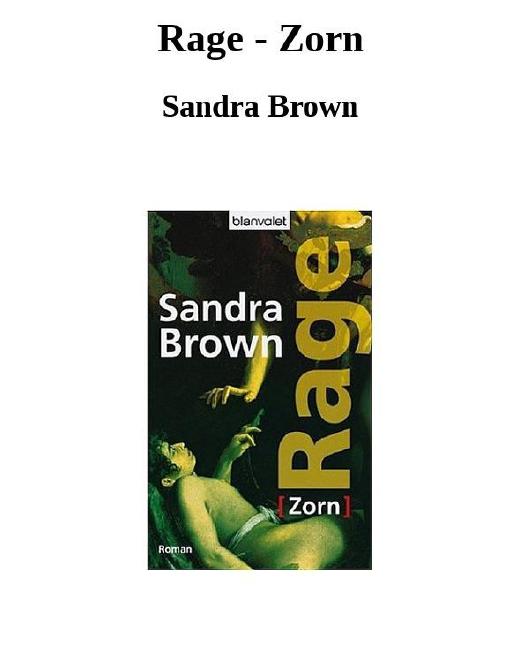 Rage - Zorn by Sandra Brown