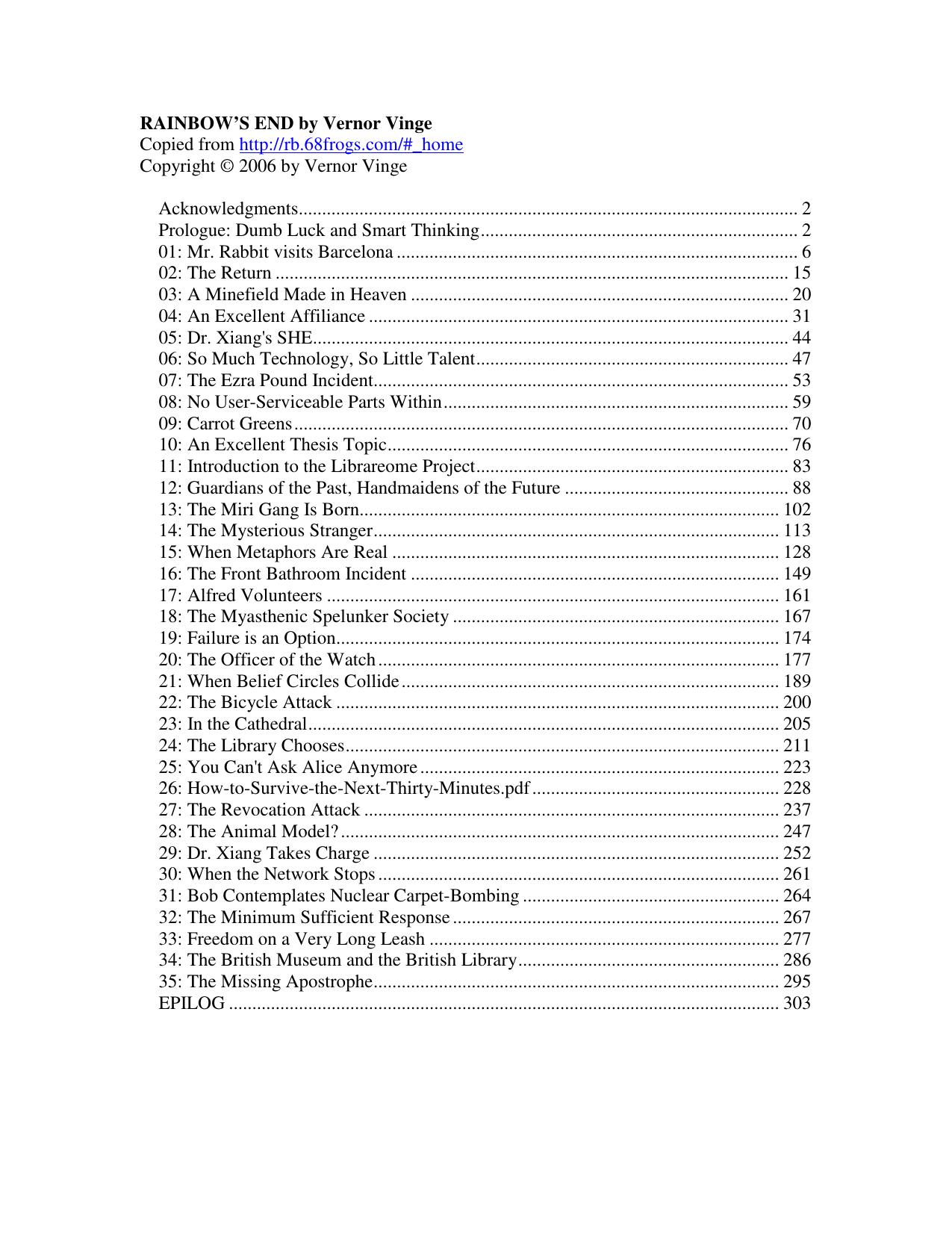 Rainbows End by Vernor Vinge