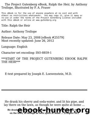 Ralph the Heir by Anthony Trollope