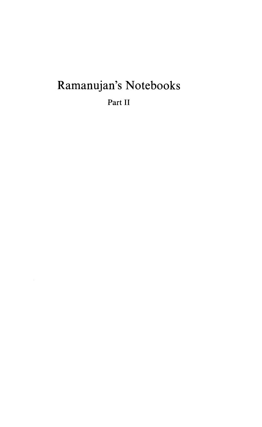 Ramanujan's Notebooks 2 by Bruce C. Berndt