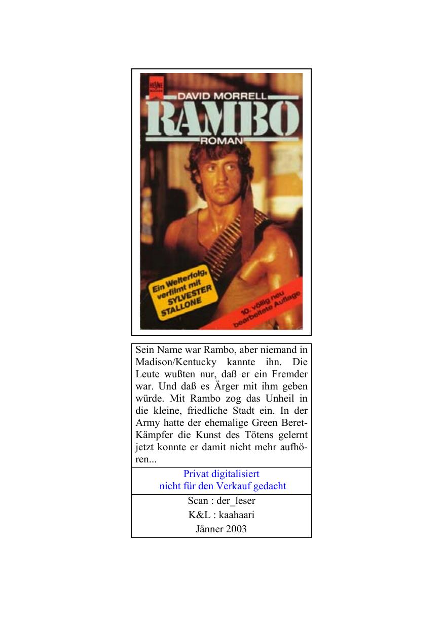 Rambo by David Morrell