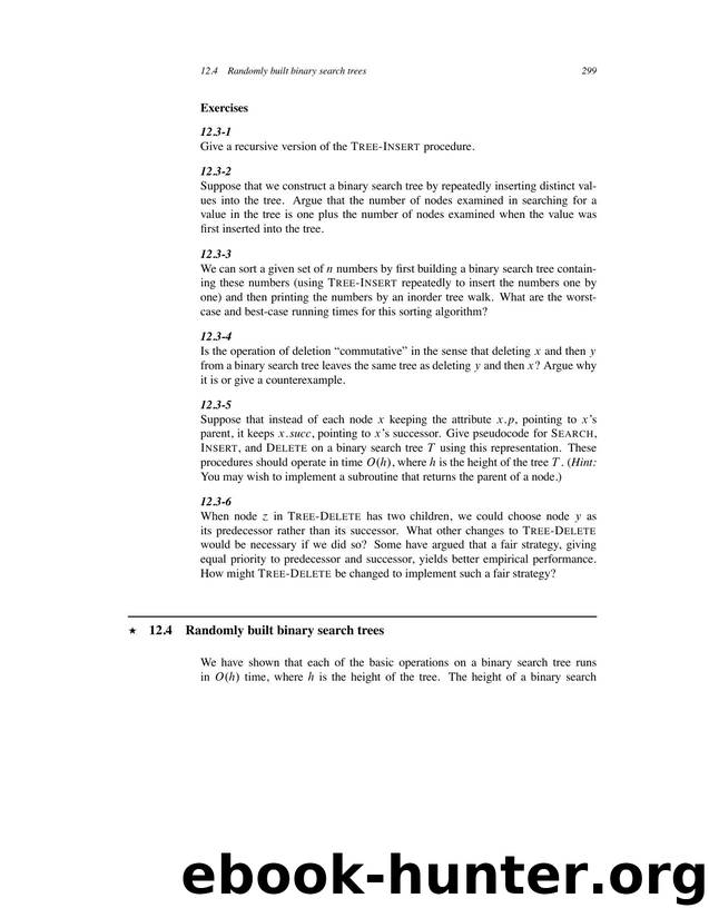 Randomly built binary search trees by Unknown