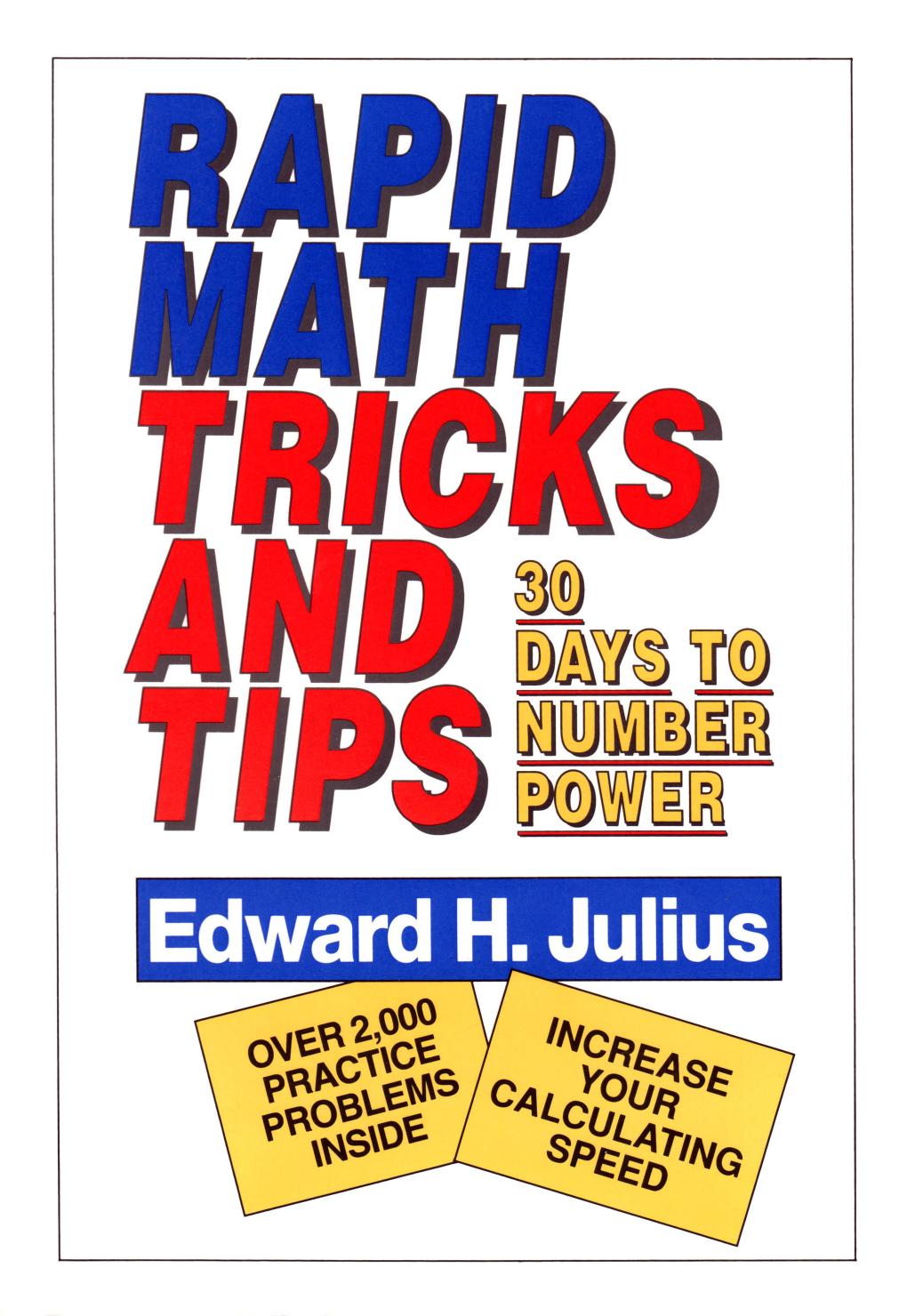 Rapid Math Tricks and Tips by 30 Days To Number Power