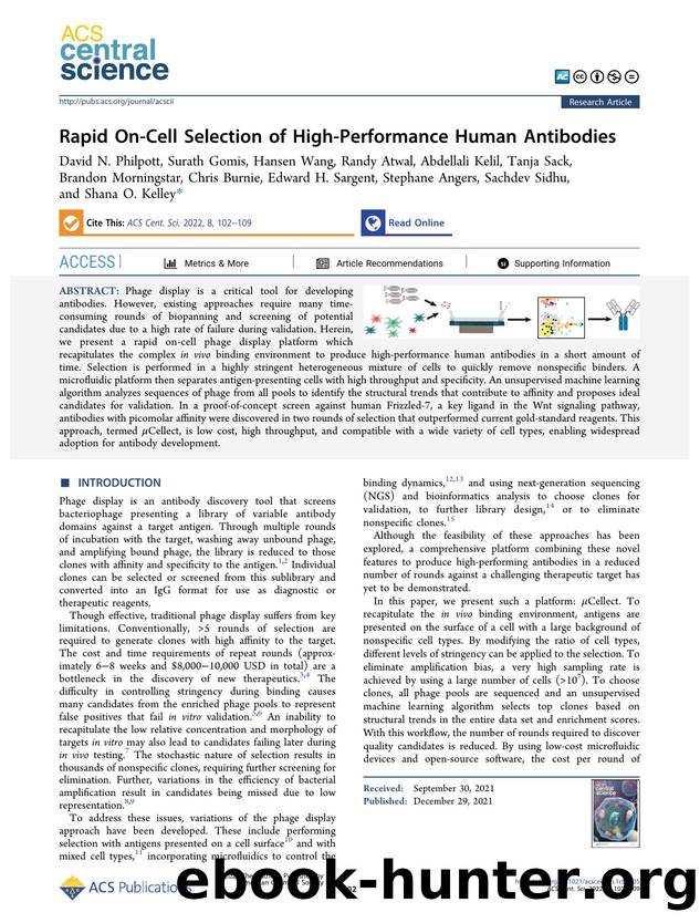 Rapid On-Cell Selection of High-Performance Human Antibodies by unknow
